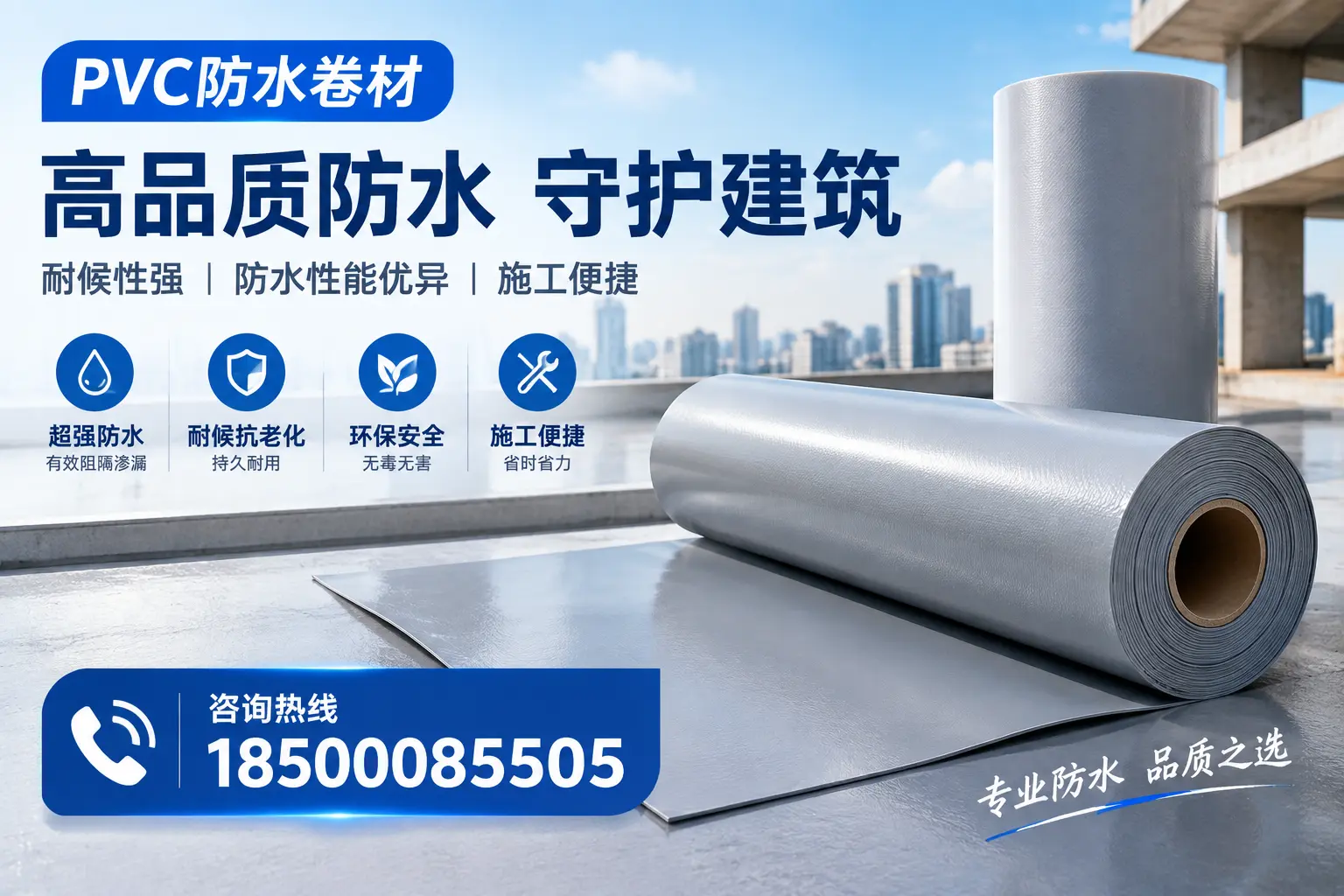 PVC防水卷材的防水效果评测,适合文昌的科学依据